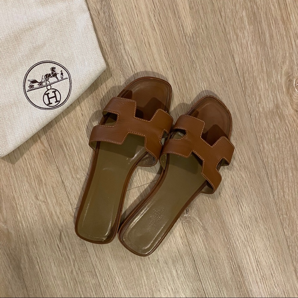 Authentic Hermes Oran Sandals